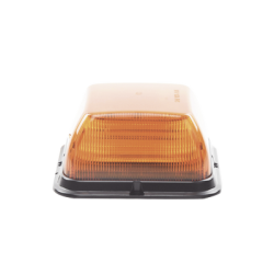 Baliza LED Cuadrada, base de polipropileno reforzado, perfil medio, 12-24 VCC, 24 patrones de destellos, ámbar