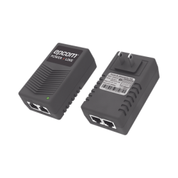 Adaptador de pared / Inyector PoE / 24 Vcc / 1 A / Controlado por chip IC / Protección contra OV, OC, SC, UV/  Fácil de instalar