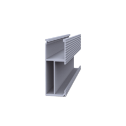 Riel 8 para montaje de módulos fotovoltaicos de aluminio anodizado de 2700mm.
