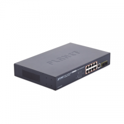 Switch Administrable Capa 2 de 8 Puertos PoE 802.3af/at Gigabit 140 W Max, 2 Puertos SFP, Modo Extendido Hasta 250 m.