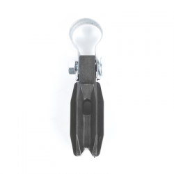 Aislador de paso o esquina con abrazadera incluida de 1 Pulgada  para uso en tubería de malla ciclónica.