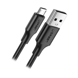 Cable USB-A a Micro USB | 1 Metro | Tecnología de Carga Rápida Qualcomm / QC 3.0/2.0 | Recarga hasta 18W | Transmisión de Datos hasta 480Mbps | Tecnología de Carga Segura | Hasta 5,000 Flexiones | ABS y PVC de Alta Duraci&o