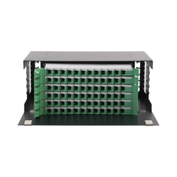 Distribuidor de Fibra Óptica con bandejas deslizables, vacío, 19in, acepta 72 adaptadores 