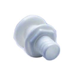  Accesorio pasacascos de plástico de alto impacto, recto de 1-1/8