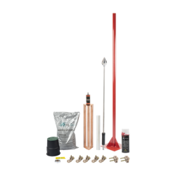 Kit Pararrayo con Punta en Aluminio con Accesorios para Protección de Diámetro de 160 m.