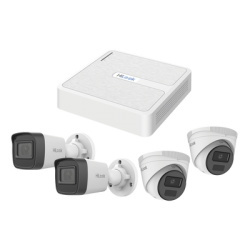 Kit IP 2 Megapixel / NVR de 8 Canales con 8 Puertos PoE / 2 Cámaras IP Bala para Exterior / 2 Cámaras IP Domo para Exterior