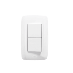 Apagador Escalera Doble de 10 A/ 127 V CA ~ 60 Hz / 1 1/2 Módulos / Color Blanco.