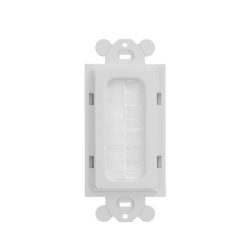 Placa de Pared Pasacables Tipo Cepillo, Estándar GFCI, Material ABS, Color Blanco