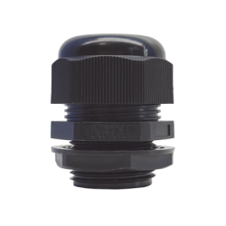 Conector Plástico Negro Tipo Glándula para Rosca NPT 1