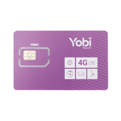 SIM Yobi para dispositivos móviles 3G/4G con recarga de 3.5GB cada mes durante 1 año de servicio (solo datos)