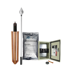 Kit de Pararrayo con Punta en Aluminio con Diámetro de Protección de 160 metros. 