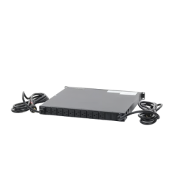 PDU Monitoreable de Transferencia Automática ATS (Fuente Redundante), Con 10 Salidas 5-15R,   Enchufes de Entrada L5-20P, Instalación Horizontal de 19in, 1UR, 20 Amp, 120 Vca 