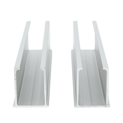 Juego de 2 Mini Rieles De Aluminio para Montaje de Módulos Solares en Techo (Instalación plana 0°). Incluye 4 Tornillos Perforantes.