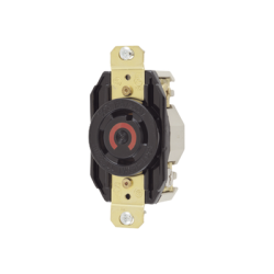 Receptáculo con Bloqueo de Media Vuelta Industrial 30 a 125/250 V CA / 3 Polos 4 Hilos / Nema L14-30R.