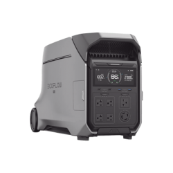 Estación de Energía Portátil DELTA PRO 4096Wh Litio LFP / 5 AC 4000W (8000W Pico) / 2 USB-C 100W / Capacidad para Aumentar Respaldo / Cargador de Coche 10A a 12.6V / Conectividad WiFi y Bluetooth (App) / Carga Solar 2600W Max. (2 Puer