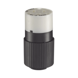 Conector de 15 A 125 V CA/ 2 Polos 3 Hilos/ Grado Industrial/ Color  Blanco y Negro/ NEMA 5-15R.