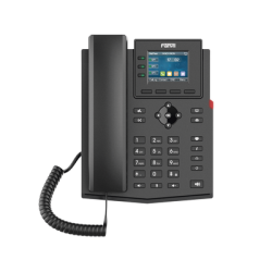 Teléfono IP empresarial para 4 líneas SIP con pantalla LCD de 2.4 pulgadas a color, Opus y conferencia de 3 vías, PoE.