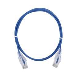 Cable de Parcheo Slim UTP Cat6 - 1 metro, Azul, Diámetro Reducido (28 AWG)