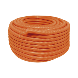 Manguera Poliducto Corrugado Flexible Naranja Reforzado de 1/2