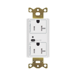 Receptáculo inalámbrico Lutron VIVE / 20 A, control inteligente en los 2 conectores.