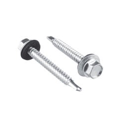 Tornillo - Pija cabeza hexagonal con rondana y punta broca #14 x 1