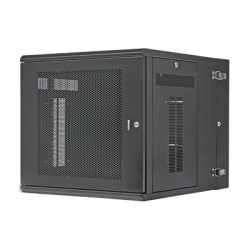 Gabinete PanZone de Montaje en Pared, de 19in, Puerta Perforada, 12 UR, 762mm de Profundidad, Color Negro