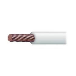 Cable Eléctrico 8 awg  color blanco,Conductor de cobre suave cableado. Aislamiento de PVC, autoextinguible. BOBINA 100 MTS