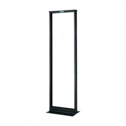 Rack de Dos Postes Estándar de 19 in, Rieles Numerados y Roscados #12-24, Fabricado en Acero, 45 Unidades de Rack, Color Negro