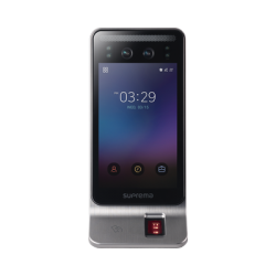 Lector Multi-tecnologia con detector de cubrebocas- Reconocimiento Facial, Huella, Tarjeta Móvil y lector de RFID(125kHz EM & 13.56 Mhz MIFARE)  Compatible con BioStar2,  Uso para Control de Acceso y Asistencia