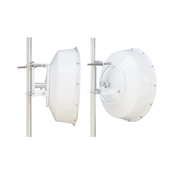 Antena direccional de alta resistencia, Ganancia 30 dBi, (4.9 -6.4 GHz), Plato hondo para mayor inmunidad al ruido, Conectores N-Hembra, Montaje incluido.