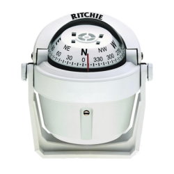 Brújula serie Explorer en color blanco, con iluminación nocturna color verde.