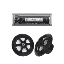 Kit de estéreo con Bluetooth KMR-M332BT | más Par de bocinas KFC-1613MRB