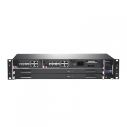 DeltaStream - OLT Módular GPON / Conexión de hasta 4,096 ONUs / 2 Tarjetas Main / Puertos Gigabit RJ45 Uplink / 4 Puertos SFP+ Uplink / Fuente Redundante AC- DC (incluida) / Administración desde la nube (DPMS)