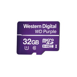 Memoria microSD de 32GB PURPLE, Especializada Para Videovigilancia, 10 VECES MAYOR DURACIÓN, 3 AÑOS DE GARANTIA