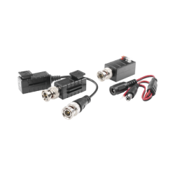 Kit de TRANSCEPTORES DE VIDEO DE LARGO ALCANCE / 320 Metros / Resolución 720P y 1080P / Cat 5e/6 / Compatible con cámaras HD-TVI/CVI/AHD/CVBS / Alimente solo el Receptor / Protección Interconstruida contra sobretensión.