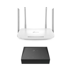 Kit de ONU Gigabit XZ000G3 con Router Router Inalámbrico ISP doble banda AC, Hasta 1167 Mbps, 4 antenas externas omnidireccional, Puertos Gigabit