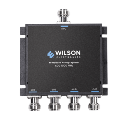 Divisor de potencia de 4 salidas, 50 Ohm, 600-4000MHz con conectores N-Hembra.