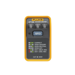 Probador de Tomacorriente Eléctrico Estándar o GFCI, Con LEDs de Alto Brillo y Gráfico Incluido Para Verificar Rápida y Fácilmente el Cableado 