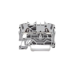 Borna de paso para 2 conductores; 2,5 mm²; Apropiado para aplicaciones Ex e II; Marcaje lateral y central; para carril DIN 35 x 15 y 35 x 7,5; Push-in CAGE CLAMP®; 2,50 mm²; gris