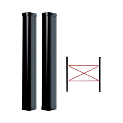 Detector Fotoeléctrico de 100 cm de Altura / Tipo Cortina para Detección Perimetral / Baterías de respaldo / Cobertura de 100 metros en exterior / Alimentación a 110/220VAC / 100 cm de Alto