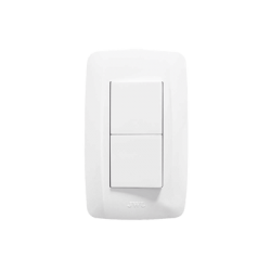 Apagador Duplex de 10 A / 127 V CA ~60 HZ  / Color Blanco.