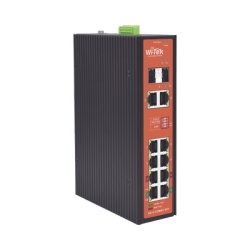 Switch PoE Industrial No administrable / Puertos 1-2 PoE 802.3 af/at y PoE 24 Vcc Pasivo 30W / Puertos 3-4 PoE 802.3 af/at/bt Hasta 60W / Puertos 5-8 PoE 802.3 af/at Hasta 30W / Los 8 puertos son Gigabit + 2 SFP combo / Presupuesto 300W