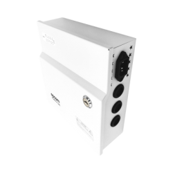  Fuente de Poder con ajuste de voltaje de 11- 15 Vcc / 10 A / 9 Salidas / Capacidad de Batería de Respaldo / Requiere Batería / Voltaje de Entrada 96-264 Vca