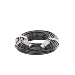 Cable HDMI de 30 Metros por Fibra Óptica 4K@60Hz | Fibra de 4 núcleos + Cobre estañado de 7 núcleos | Compatible con HDMI 2.0 | Alta velocidad 18 Gbps | 3D | HDR | Carcasa de  Zinc | Premium | 2 Años de Garantía.