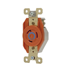 Receptáculo Sencillo de Media Vuelta/ 20 A 250 V CA / 2 Polos 3 Hilos / Nema L6-20R.