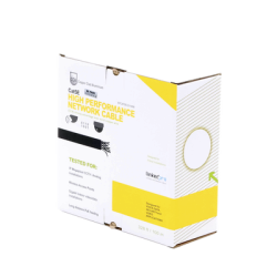 Bobina de cable de 100 m (328 ft) Cat5e, Aleación de Cobre y Aluminio (CCA), color Gris, Uso Interior. 