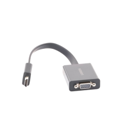 Adaptador HDMI a VGA / Resolución 1080P / Audio 3.5mm / Con Puerto Micro USB para Alimentación / Plug &  Play / No Requiere Controlador / ABS / Flexible y Duradero 