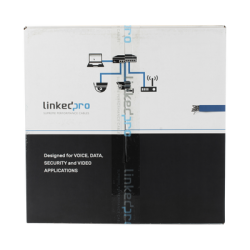 Bobina de cable de 305 metros Cat6+, CMR, CALIBRE 23 ALTO RENDIMIENTO, ETL,UL, color azul, super flexible, para aplicaciones de video vigilancia, video HD, y redes de datos. Uso interior.