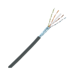 Bobina de Cable Planta Externa con Gel, de 4 pares, Cat6A, UTP, Color Negro, 305m