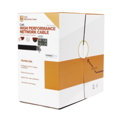 Bobina de cable de 152.5 Metros Cat6+ CALIBRE 23 ALTO DESEMPEÑO, super flexible, UL, color Azúl, para aplicaciones de video vigilancia, HD, y redes de datos. Uso interior.